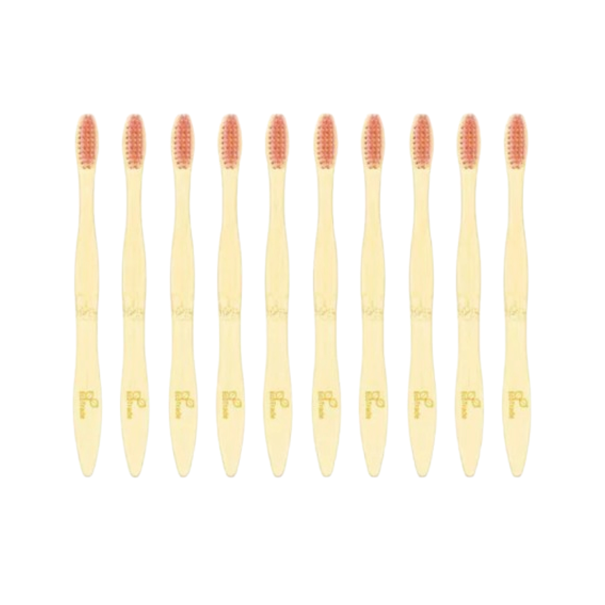 Cepillo de Dientes en Bambu Adulto Rosado 10 Unidades Ecotrade