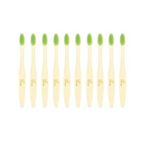 Cepillo de Dientes en Bambu Adulto Verde Lima 10 Unidades Ecotrade