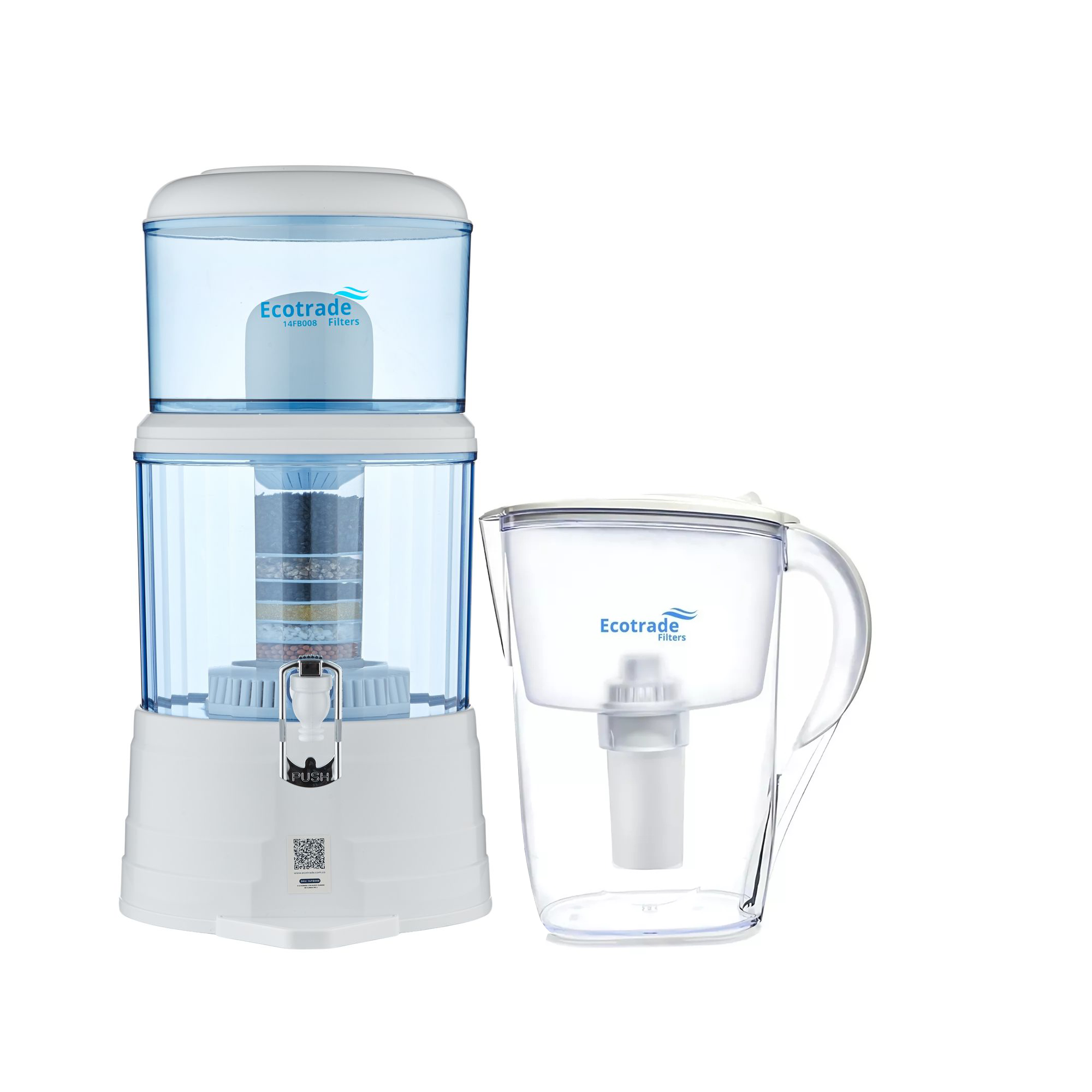 Filtro Agua 14 Litros mas Jarra Purificadora Agua Ecotrade