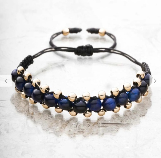 Pulsera 3 lineas piedras naturales - Imagen 2