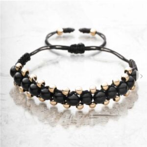 Pulsera 3 lineas piedras naturales