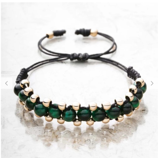 Pulsera 3 lineas piedras naturales - Imagen 3