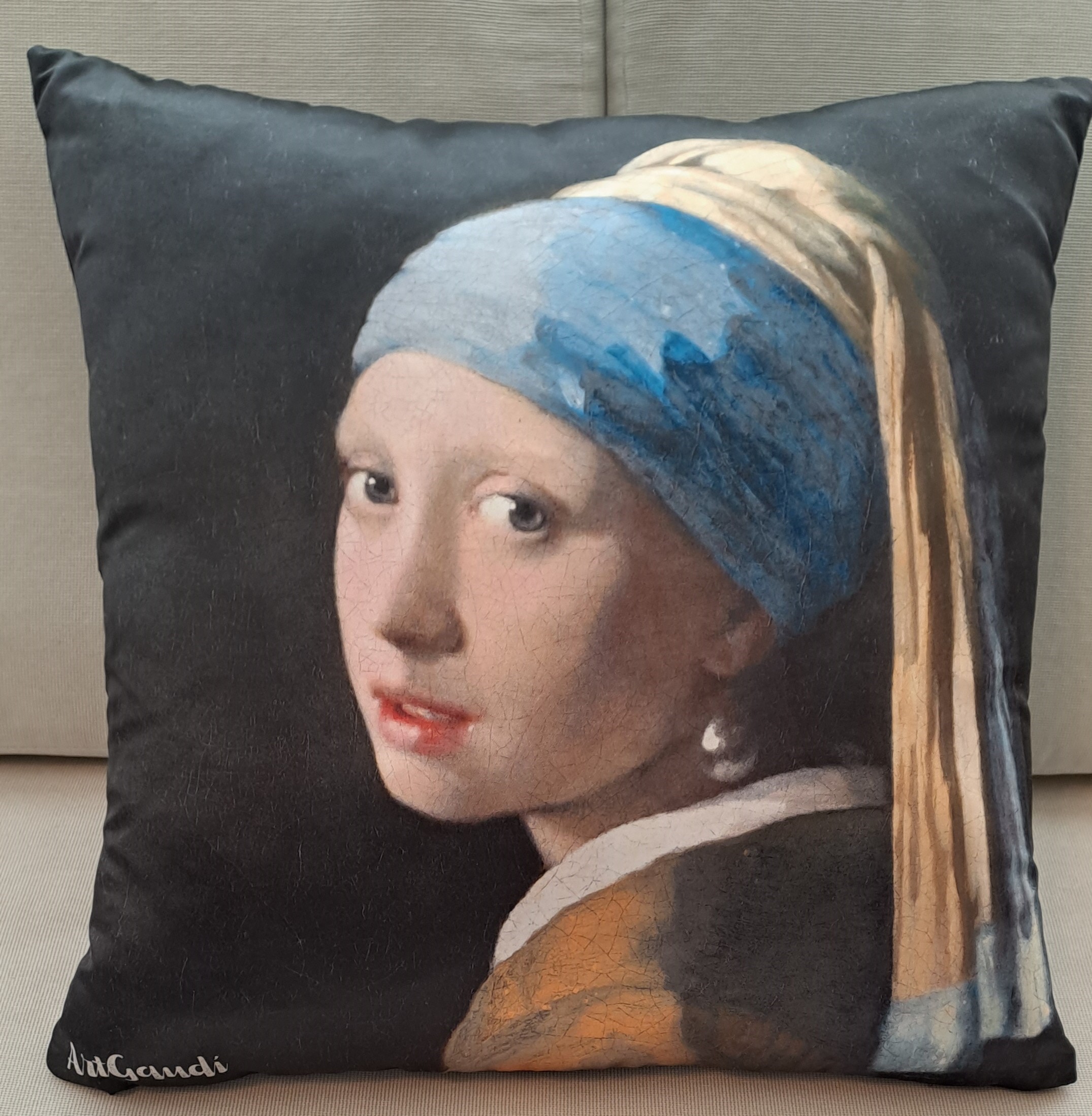 COJíN LA MUCHACHA CON EL PENDIENTE DE LA PERLA DE JOHANNES VEERMER - Imagen 2