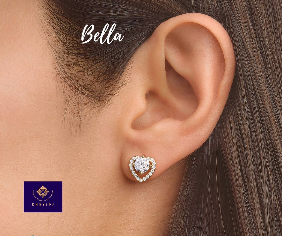 Aretes Bella Plata Oro - Imagen 2