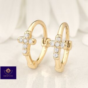Aretes Crux Plata Oro