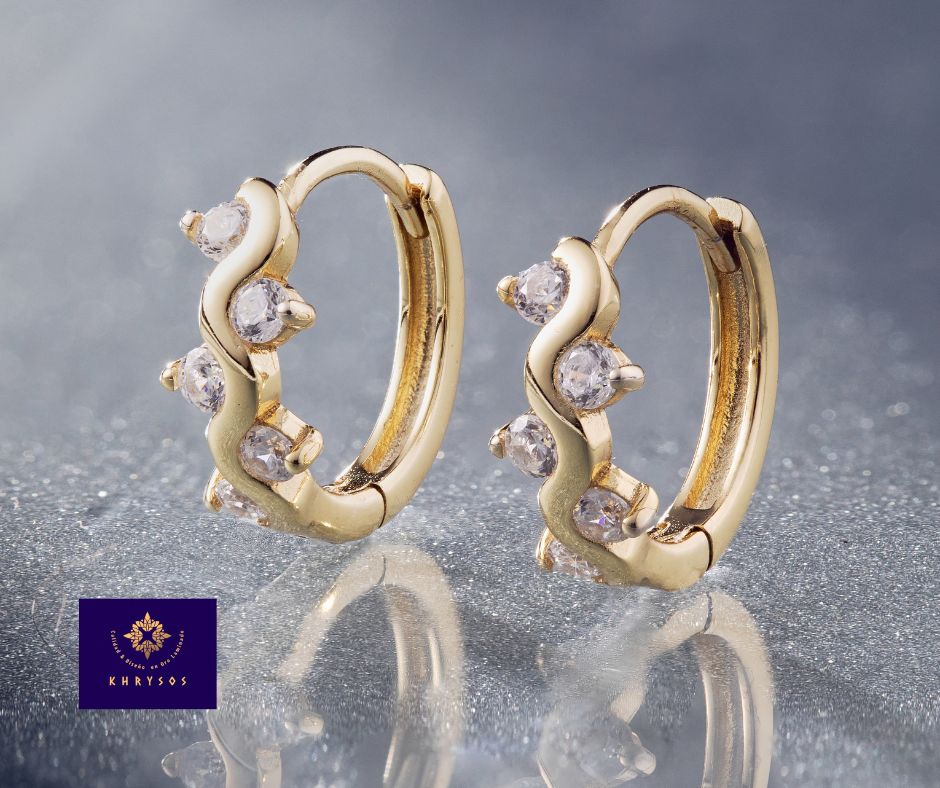 Aretes Lila Plata oro - Imagen 2