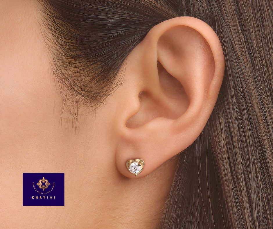 Aretes Love plata oro - Imagen 3