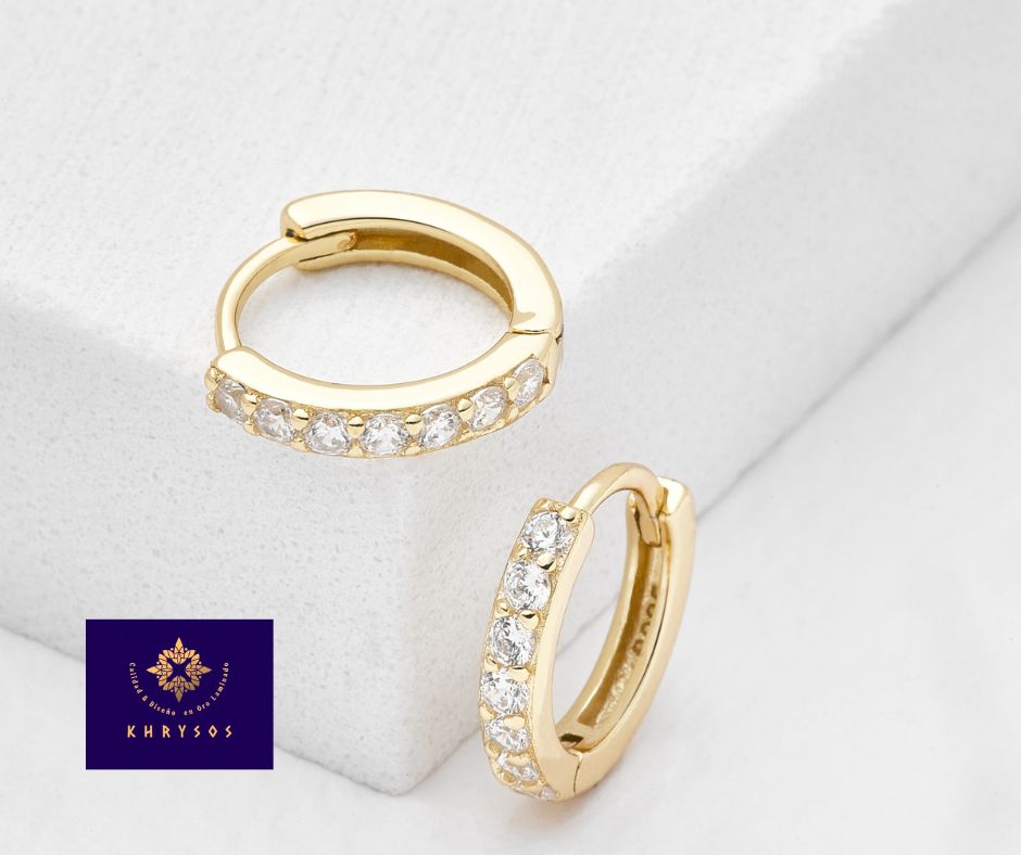 Aretes Musa plata oro - Imagen 2