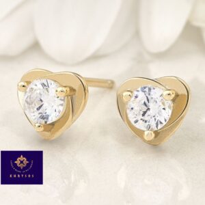 Aretes Love plata oro