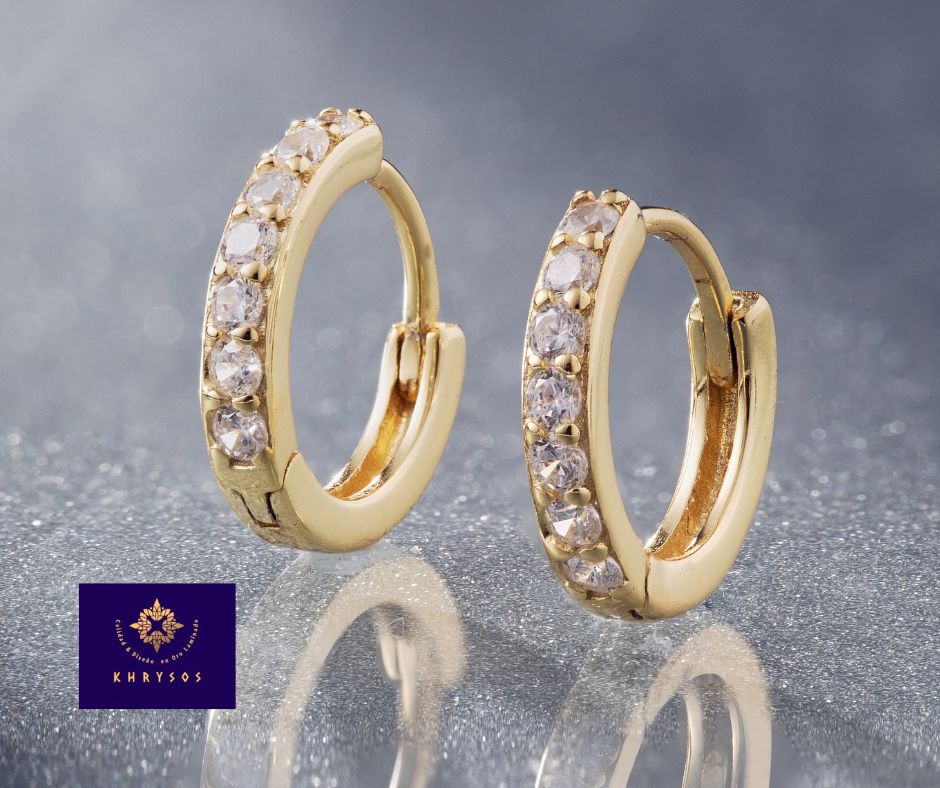 Aretes Musa plata oro - Imagen 3