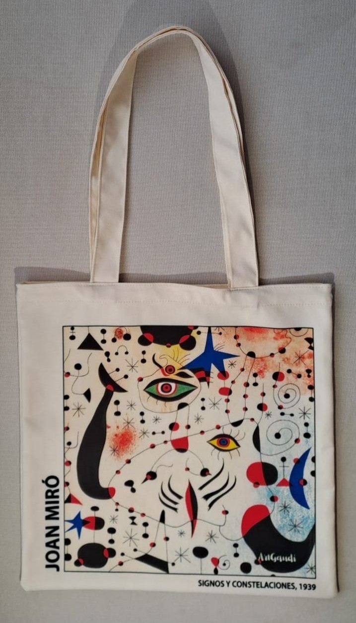 TOTEBAG SIGNOS Y CONSTELACIONES ENAMORADOS DE UNA MUJER DE JOAN MIRO - Imagen 2