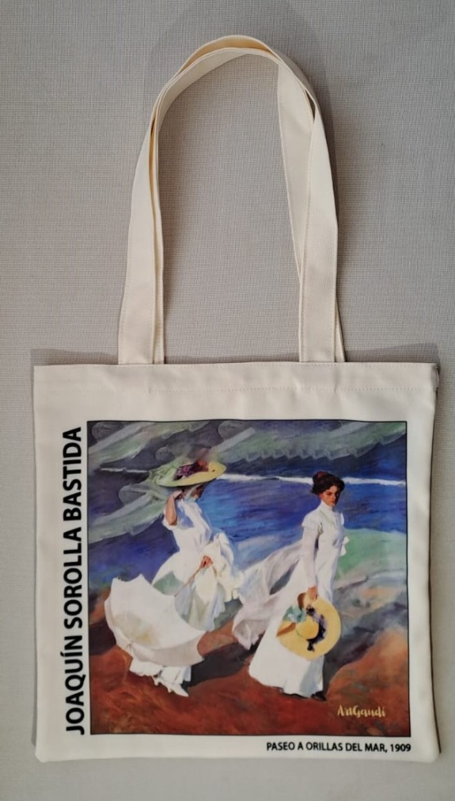 TOTEBAG PASEO A ORILLAS DEL MAR DE JOAQUIN SOROLLA - Imagen 2