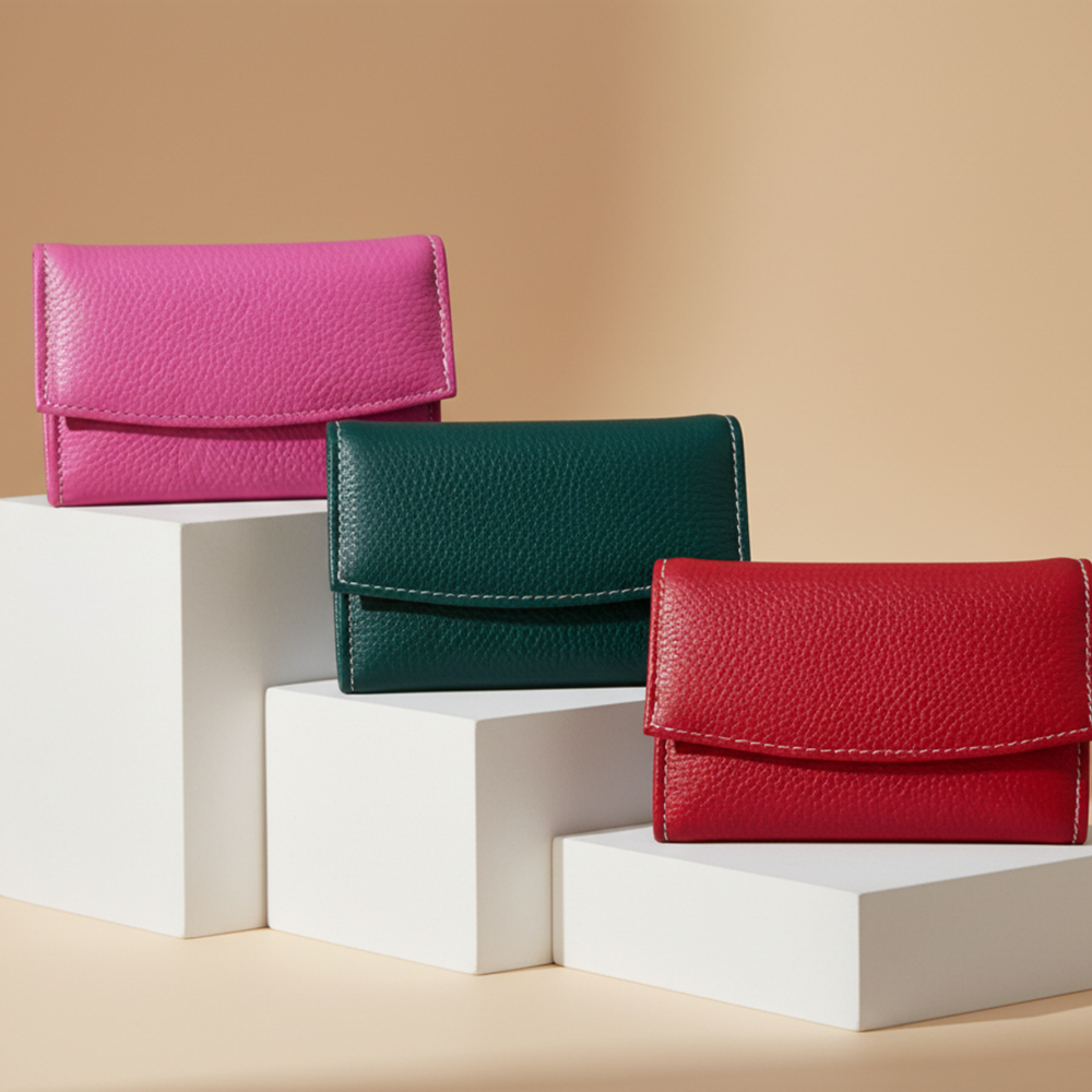 Mini Billetera Cuero Puro