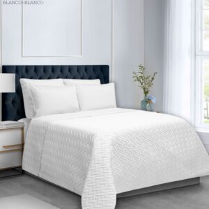 COLCHA UNICOLOR DOBLE