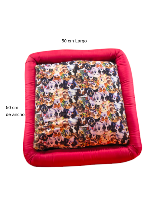 CAMA PARA MASCOTAS CON TELA ANTIFLUIDO TALLA M - Imagen 2