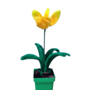 Flor Orquídea Zapatico decorativa hecha a mano