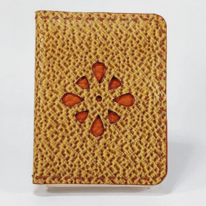 Monedero Tarjetero De Cuero Pistacho