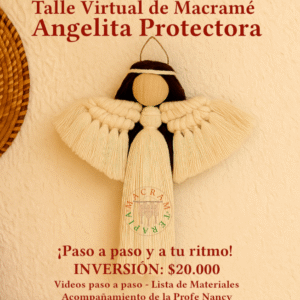 Taller Curso Virtual Angelita Protectora en Macramé