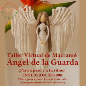 Taller Curso Virtual Ángel de la Guarda en Macramé