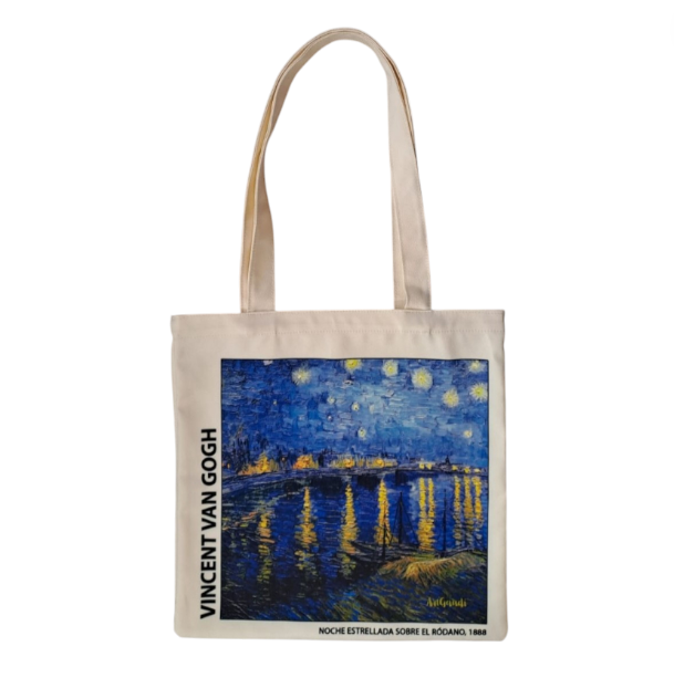 TOTE BAG LA NOCHE ESTRELLADA SOBRE EL RODANO DE VICENT VAN GOGH