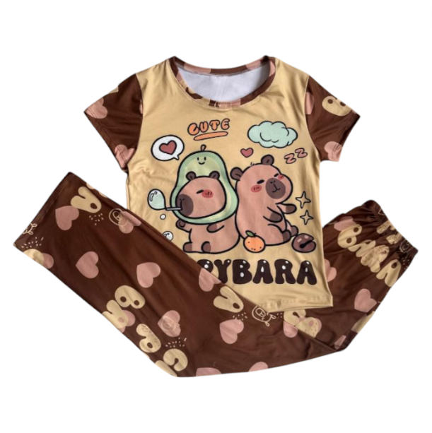 Pijama para niña capibaras