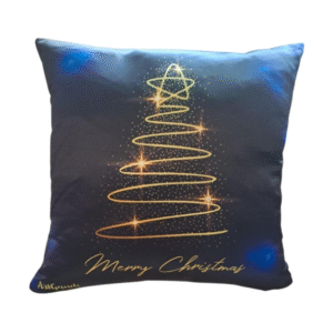COJín árbol DE NAVIDAD AZUL