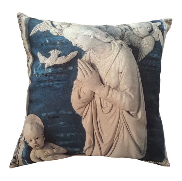COJín LA MADONA Y EL NIÑO DE ANDREA DELLA ROBBIA