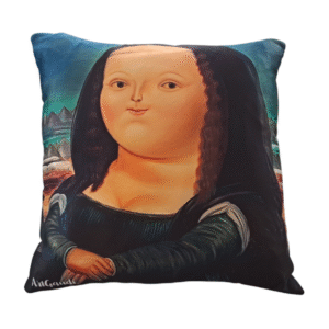 COJín LA MONALISA DOCE AÑOS DE FERNANDO BOTERO
