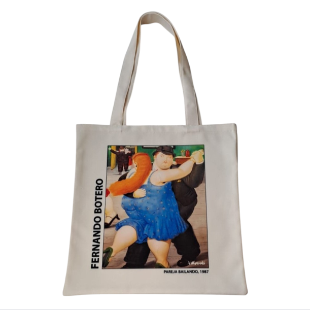 TOTEBAG PAREJA BAILANDO DE FERNANDO BOTERO