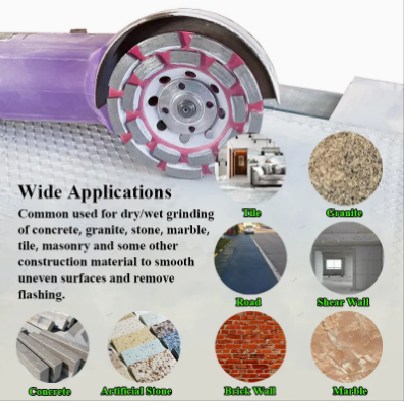 DISCO COPA DIAMANTE ABRASIVO DOBLE FILA CONCRETO 4 PULG - Imagen 6