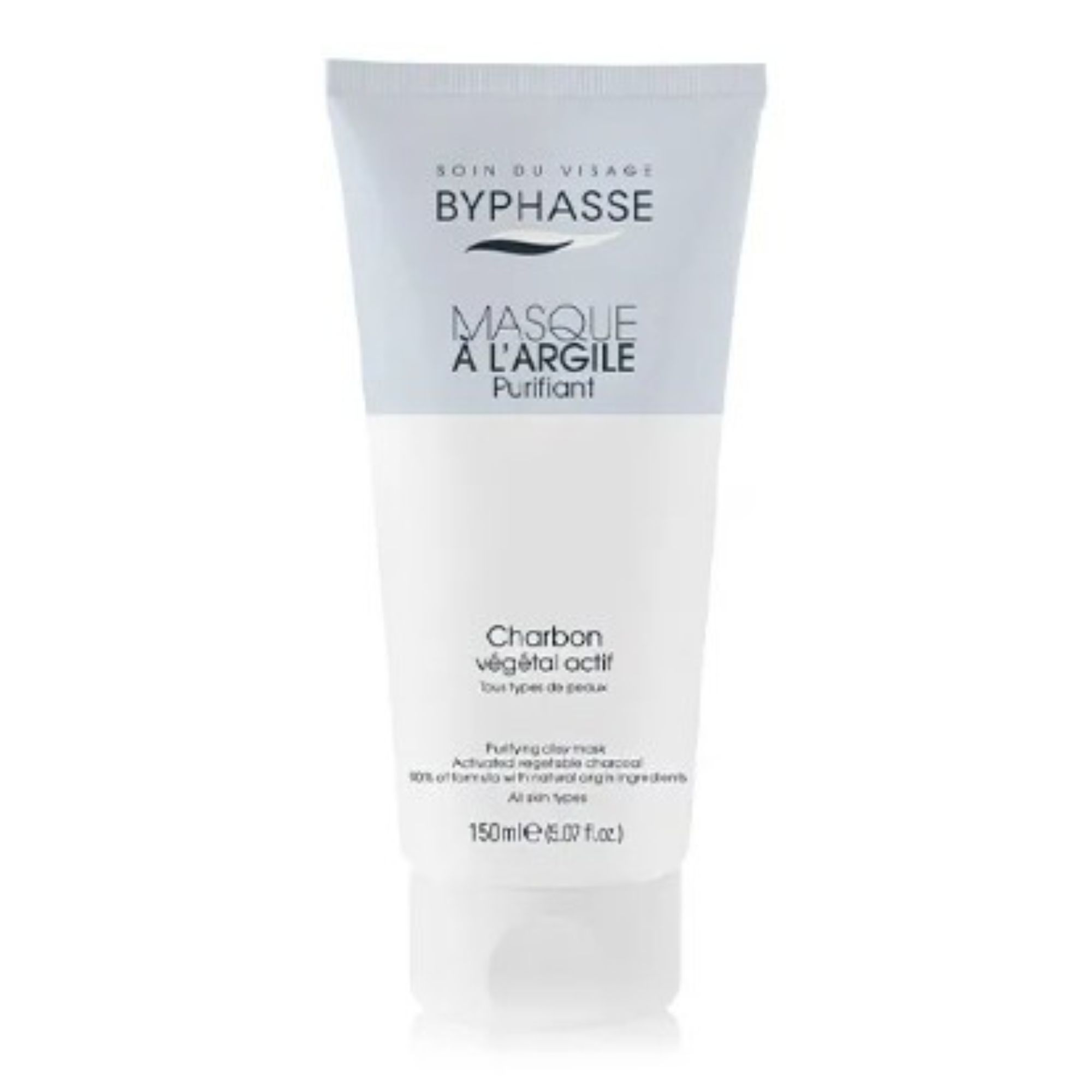 BYPHASSE MASQUE A L ARGILE PURIFIANT CHARBON VEGETAL ACTIF 150ML