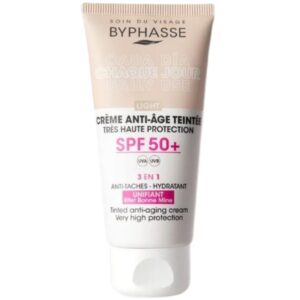 BYPHASSE CREME ANTI AGE TEINTEE ANTIMANCHAS HYDRATANTE LIGHT SPF 50 3 EN 1