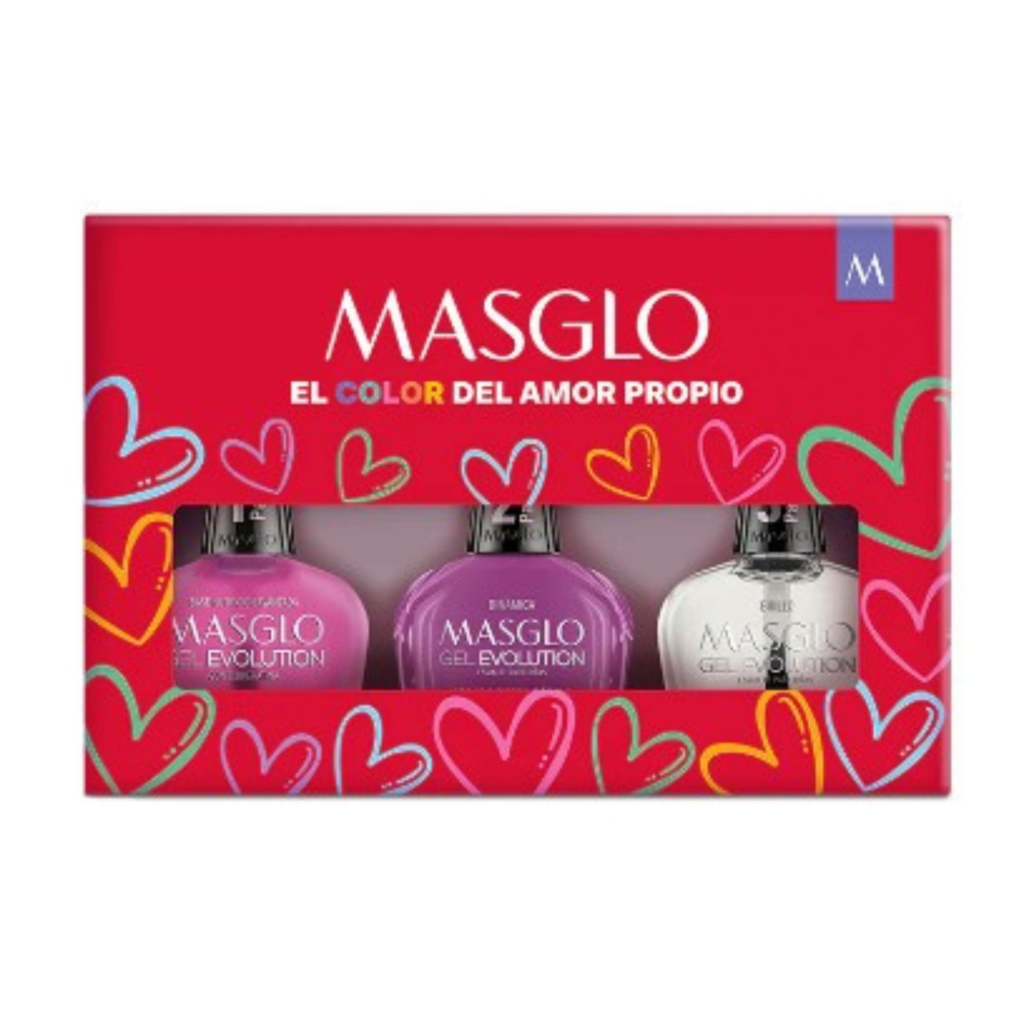 MASGLO KIT DINAMICA GEL EVOLUTION ESMALTE PARA UÑAS
