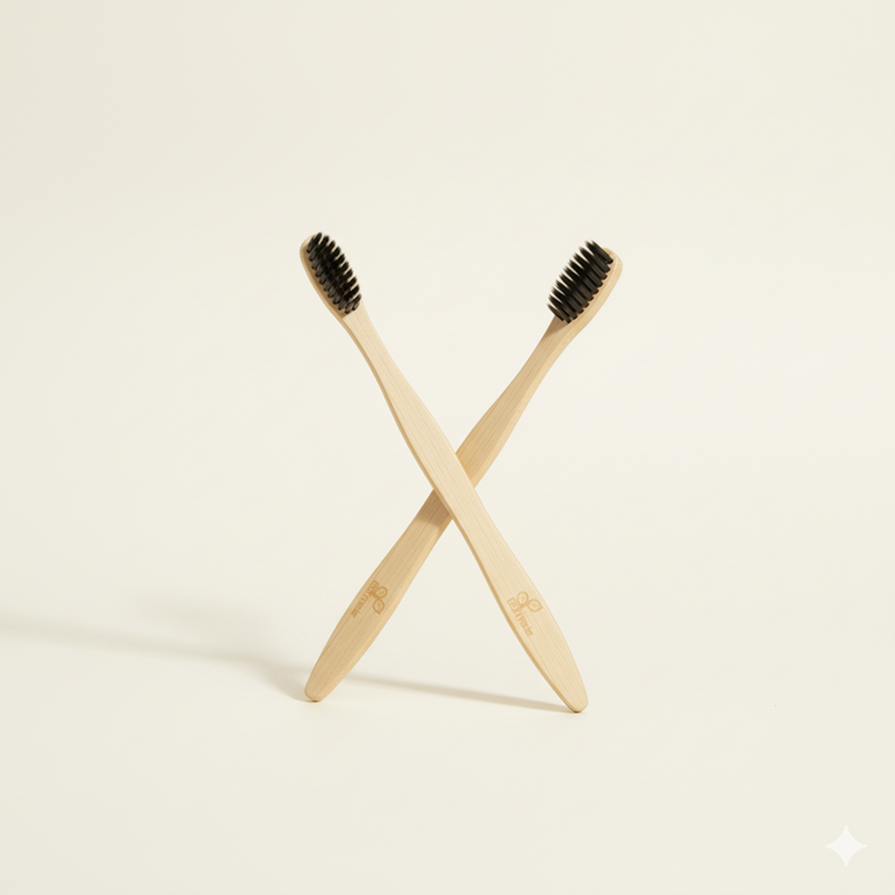 Cepillo de Dientes en Bambu Adulto Negro 10 Unidades Ecotrade