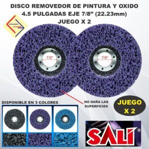 DISCO REMOVEDOR PINTURA OXIDO NO DAñA SUPERFICIES X2 PCs