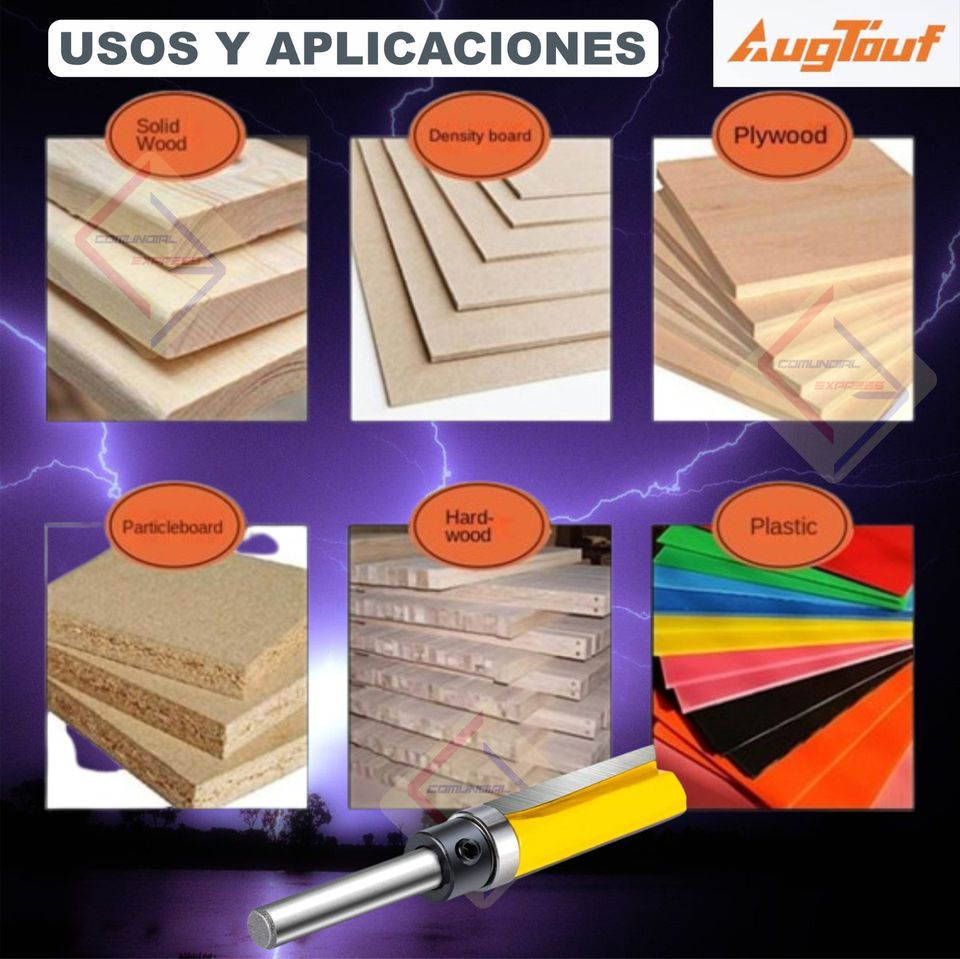 BROCA FRESA PARA RUTEADORA CNC RODAMIENTO SUPERIOR Y TOPE X 7 PCs - Imagen 3