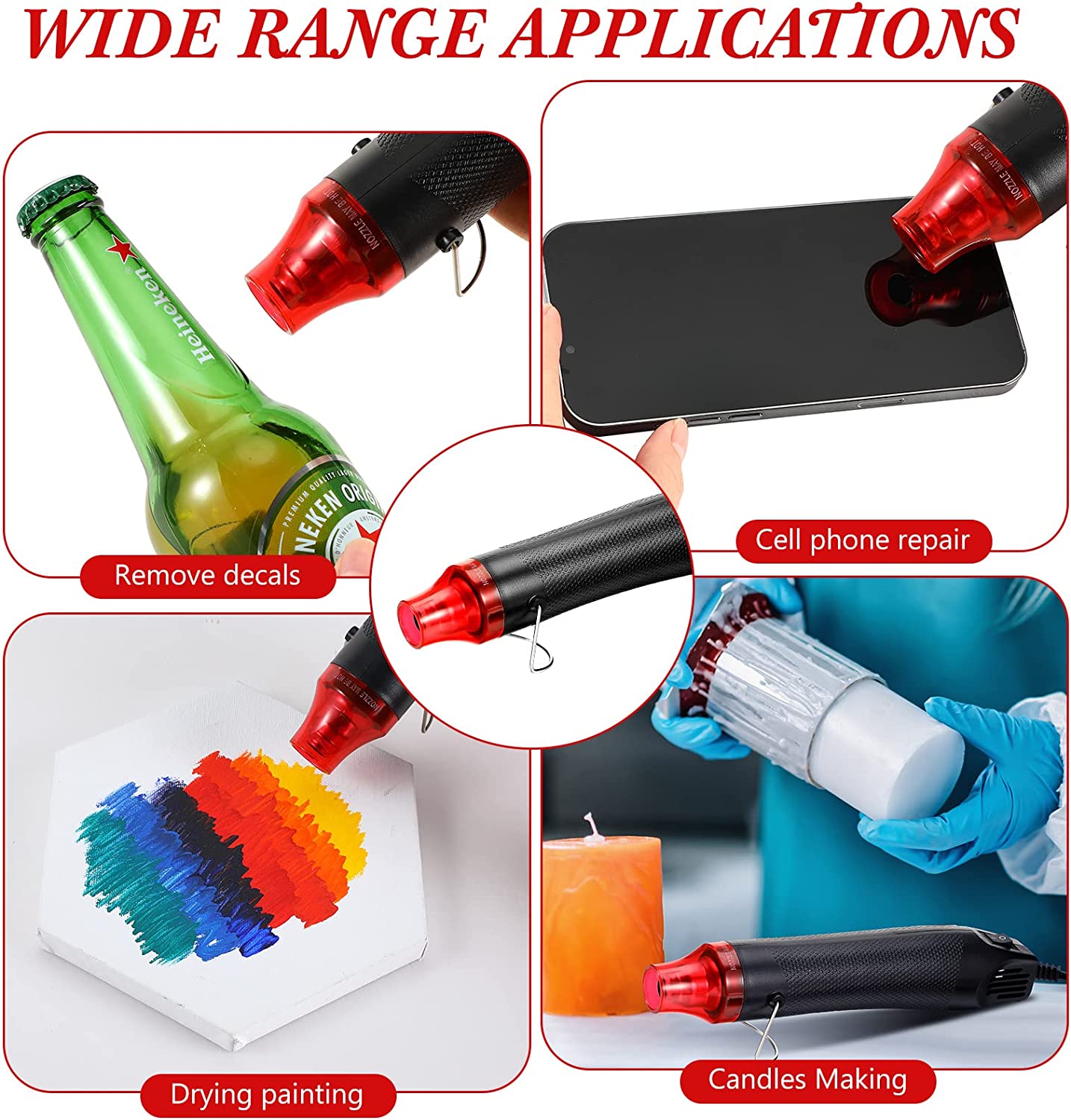 PISTOLA DE CALOR AIRE CALIENTE ELéCTRICA 300W110V - Imagen 3