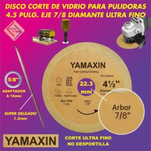 DISCO CORTE DE VIDRIO DIAMANTE X PULIDORAS ULTRAFINO