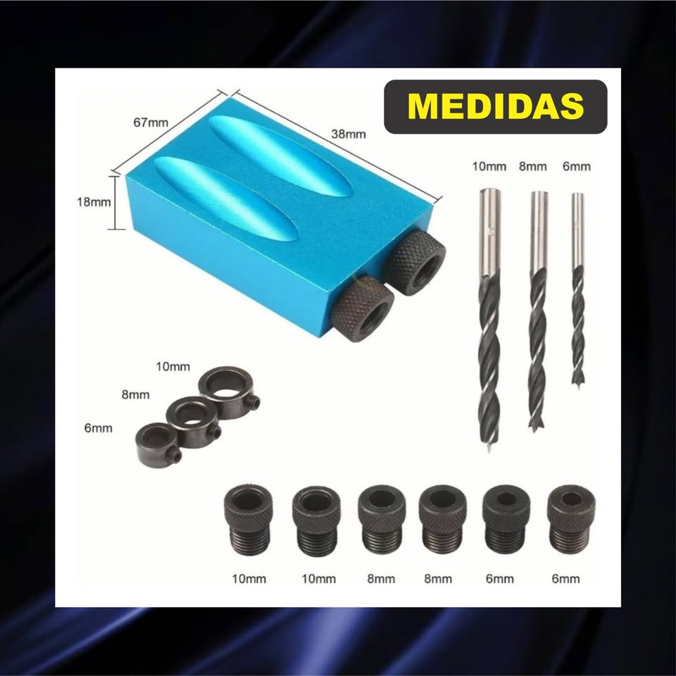 GUIA PARA AGUJEROS OCULTOS PLANTILLA KREG POCKET O BOLSILLO X15 PCs - Imagen 2
