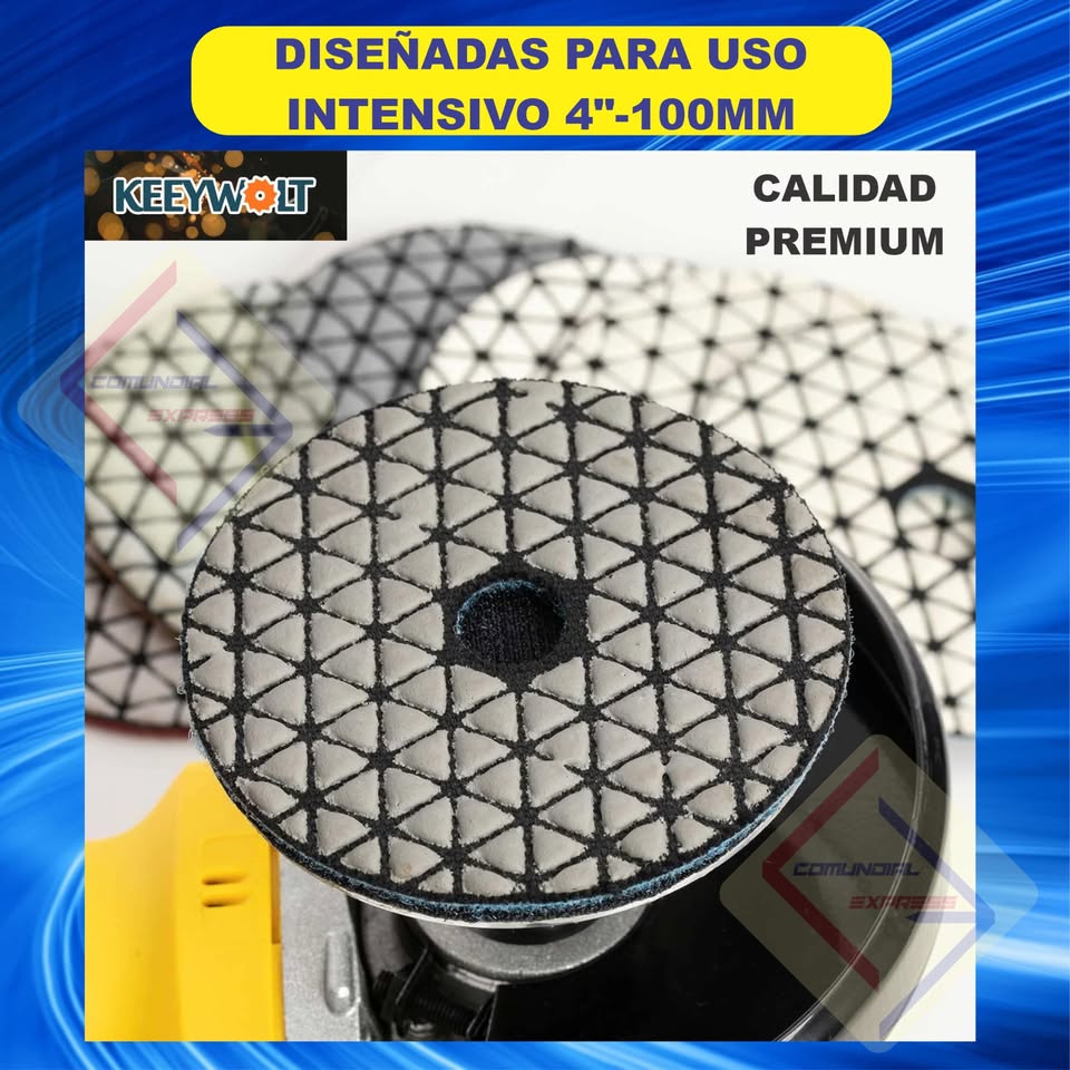 ALMOHADILLA DISCO DE PULIDO INTENSIVO DIAMANTE PROFESIONAL 4P X 7 PCs - Imagen 3