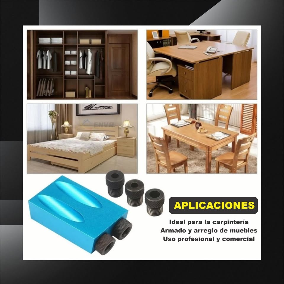 GUIA PARA AGUJEROS OCULTOS PLANTILLA KREG POCKET O BOLSILLO X15 PCs - Imagen 3