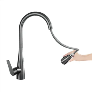 Grifo Cocina Acero Inoxidable Mate Rociador Extensible 360 Grados