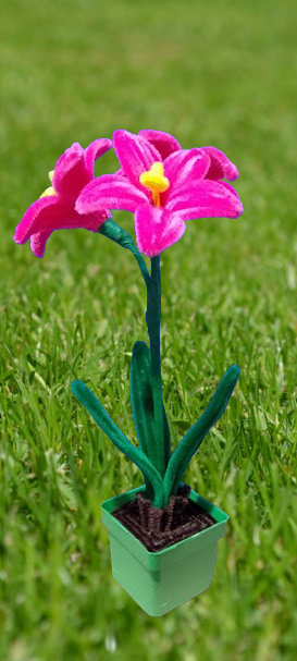 Flores Azucenas decorativa hechas a mano - Imagen 2