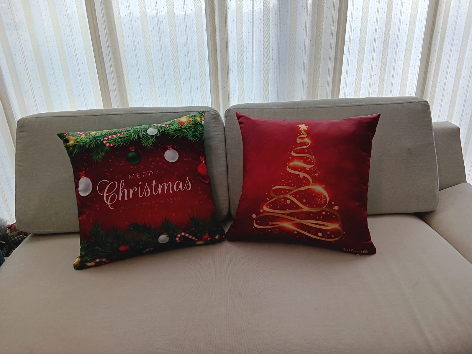 COJíN ADORNO BOLAS NAVIDEÑAS - Imagen 2