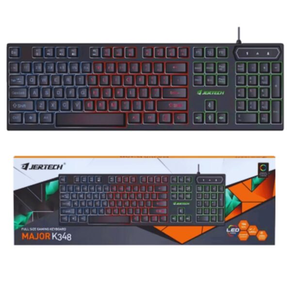 Combo Teclado Membrana Gamer rgb Jertech K348 mas Mouse Inalámbrico WB120 - Imagen 3