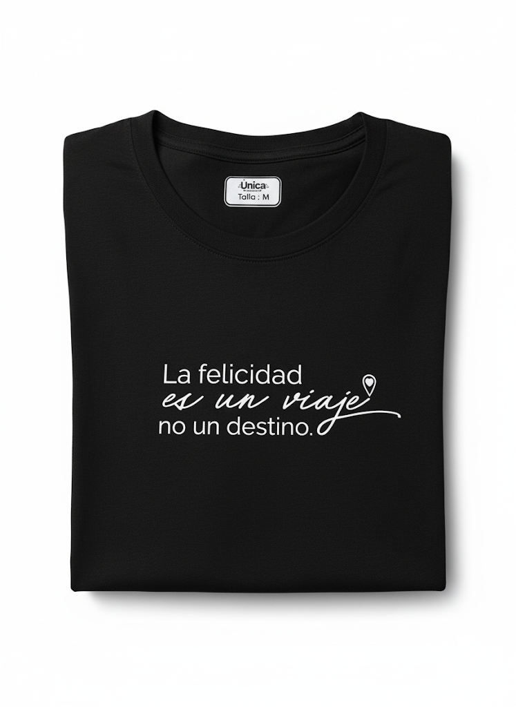 Camiseta La felicidad es un viaje - Imagen 2