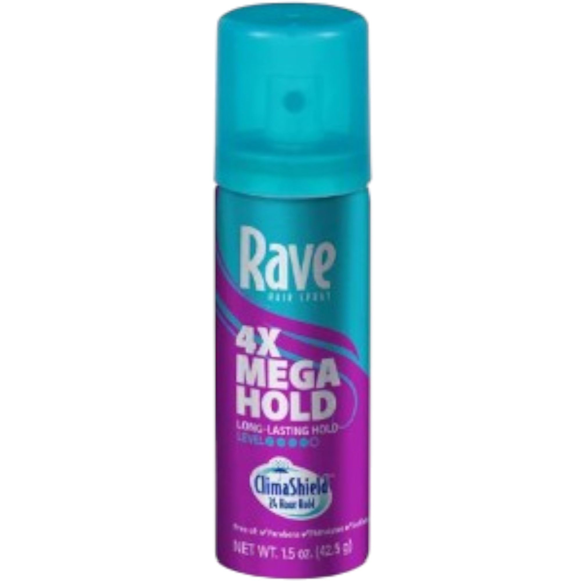 RAVE HAIR SPRAY 4X MEGA HOLD LACA PARA VIAJE