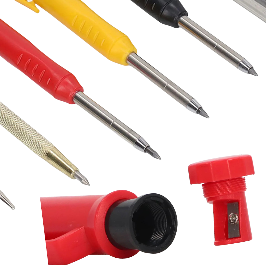 LÁPICES MECANICOS CARPINTERÍA SACAPUNTAS PUNZON CENTRAL BOLIGRAFO DE CARBURO - Imagen 5