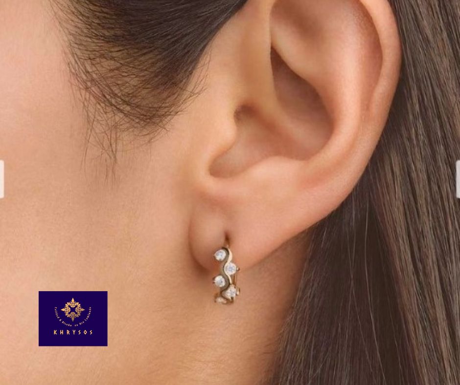 Aretes Lila Plata oro - Imagen 3