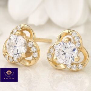 Aretes Lotus plata oro